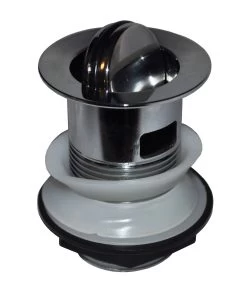 1 1/4 Inch Slotted Basin Waste With Flip Button