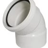 FLOPLAST 110mm Ring Seal Soil Offset Top Bend – White