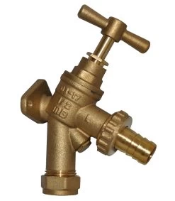 15mm X 1/2″ DZR Hose Union Bibtap & Double Check