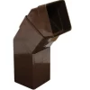 FLOPLAST 65mm Square Downpipe Adjustable Offset Bend – Brown