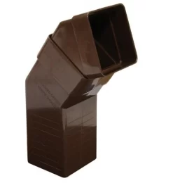 FLOPLAST 65mm Square Downpipe Adjustable Offset Bend – Brown