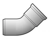 110mm Ring Seal Soil 135 Degree Socket To Spigot Bend- White