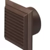 S150 Round Louvre Grille & Flyscrn Brown