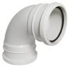 FLOPLAST 110mm Ring Seal Soil 92.5 Degree Double Socket Bend – White