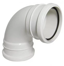 FLOPLAST 110mm Ring Seal Soil 92.5 Degree Double Socket Bend – White