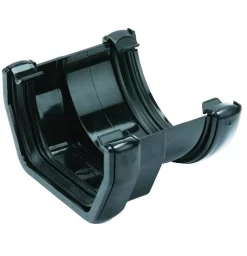 FLOPLAST 114mm Square To 112mm Round Gutter Adapter – Black