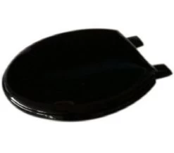Celmac Emerald Black Toilet Seat Plastic Hinges