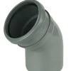 FLOPLAST 110mm Ring Seal Soil 135 Degree Socket To Spigot Bend – Grey