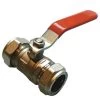 28mm Economy Lever Ball Valve – Red Handle