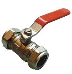 28mm Economy Lever Ball Valve – Red Handle