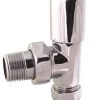 15mm Angled Chrome Towel Warmer Valve – Twin Pack