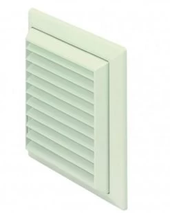 White Grill & Flyscreen For 100mm Round Duct