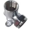 22mm X 3/4 Inch BSP Chrome Wallplate Elbow