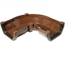 FLOPLAST 114mm Square Gutter Adjustable Angle – Brown