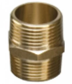 2″ Brass Threaded Hexagon Nipple