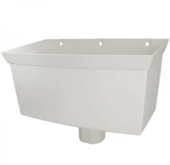 FLOPLAST 68mm Round Universal Gutter Hopper- White