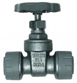 Polyplumb 15mm Brass Gate Valve – PB3115