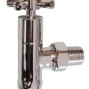 Optima Chrome Towel Warmer Valve – Minimalistic Angle