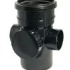 FLOPLAST 110mm Soil Ring Seal Access Socket Spigot – Black