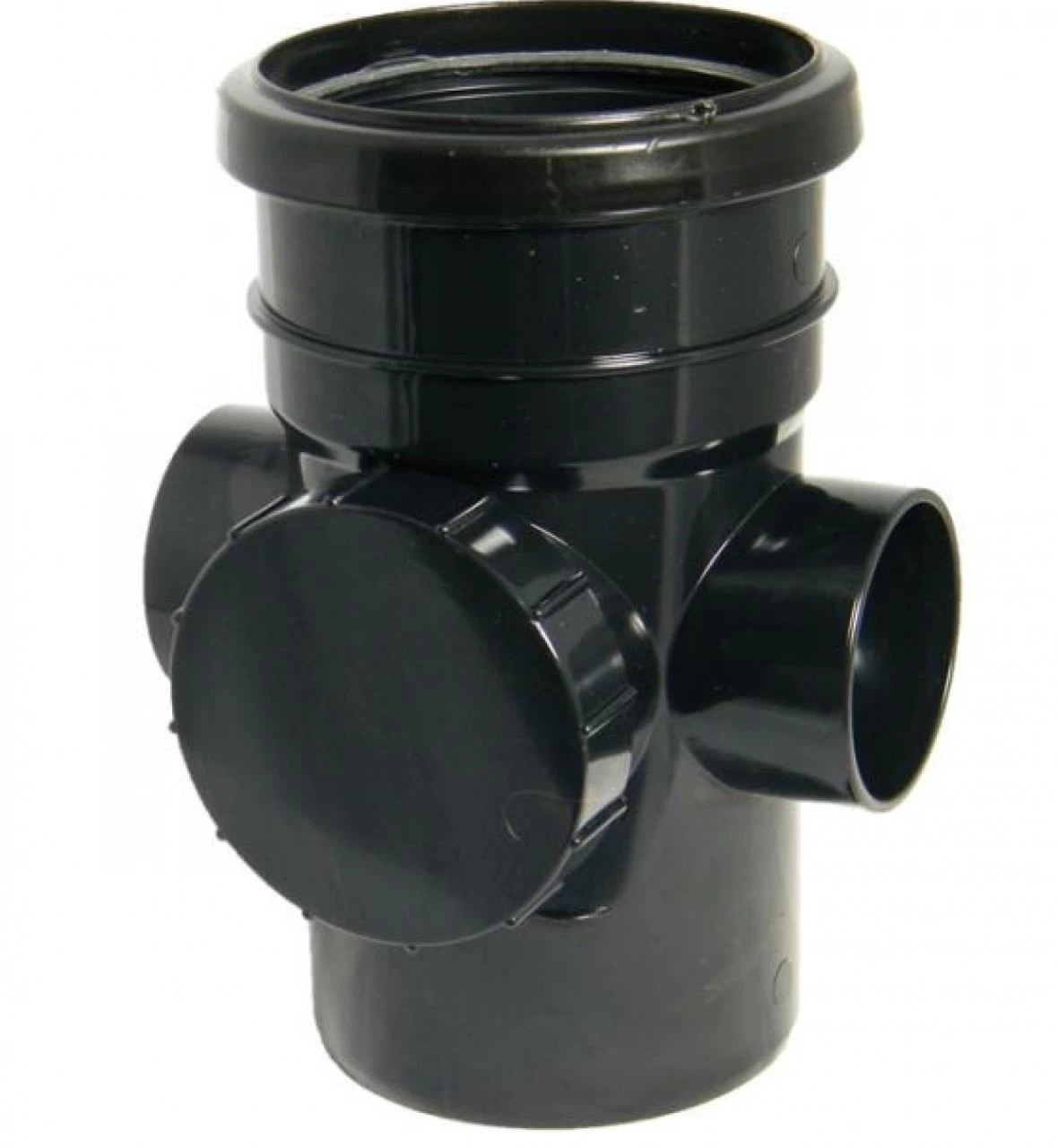 FLOPLAST 110mm Soil Ring Seal Access Socket Spigot – Black 1 FLOPLAST 110mm Soil Ring Seal Access Socket Spigot – Black