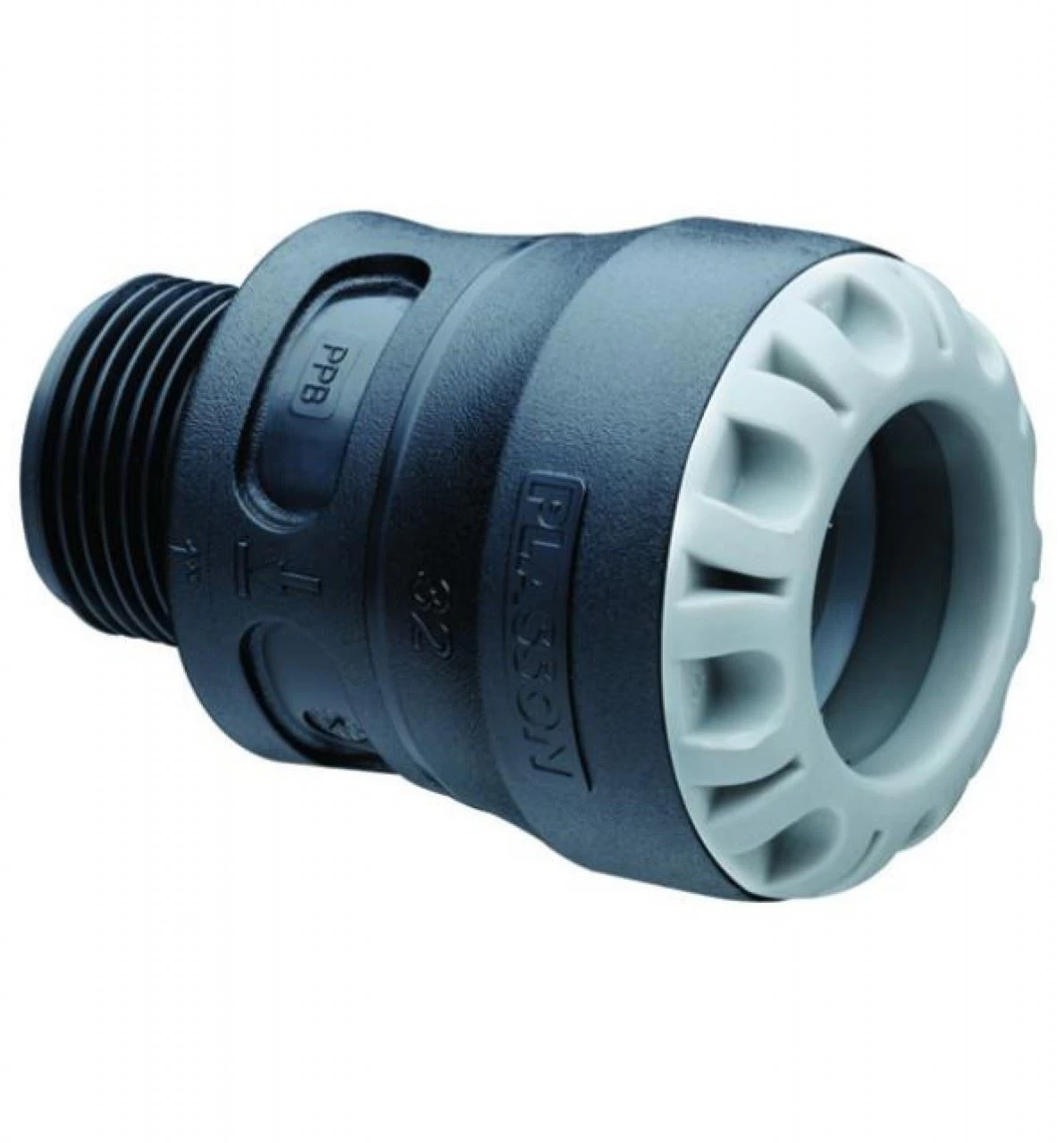 Plass-ONE 32mm X 1″ MDPE Push Fit Male Adaptor – 1002 1 Plass-ONE 32mm X 1″ MDPE Push Fit Male Adaptor – 1002