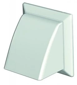 S125 Round Cowled Outlet/damper White