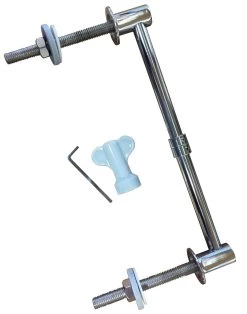 Toilet Seat Bar Chromed Brass Hinge Set