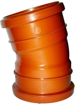 FLOPLAST Underground Drain 110mm Double Socket 15′ Bend
