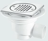 McAlpine TSG1T6WH Horizontal Outlet Shower Gulley (White)