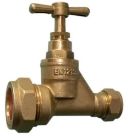 25mm MDPE To 15mm Copper DZR Stopcock