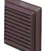 Brown Grill & Flyscreen For 100mm Round Duct