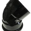 FLOPLAST 110mm Ring Seal Soil Offset Top Bend – Black