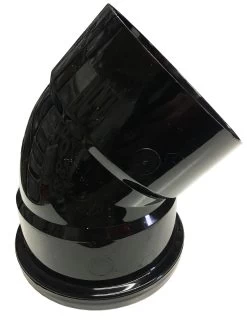 FLOPLAST 110mm Ring Seal Soil Offset Top Bend – Black