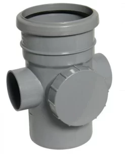 FLOPLAST 110mm Soil Ring Seal Access Socket Spigot – Grey