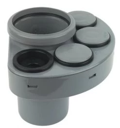 FLOPLAST 110mm Ring Seal Single Boss Soil Manifold – Grey