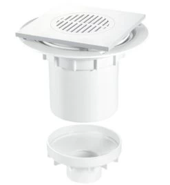 McAlpine TSG2T6WH Vertical Outlet Shower Gulley White
