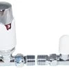 15mm Straight Chrome/White TRV & Lockshield Radiator Valves