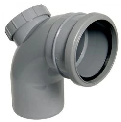 FLOPLAST 110mm Soil Ring Seal 92.5 Degree Access Bend – Grey