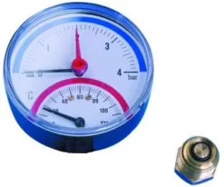 WATTS 0-2.5 Bar Temperature & Pressure Gauge – Back Connection
