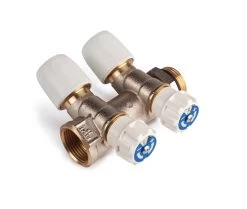 Hep2O 15mm X 3/4 Inch Brass 2 Port Manifold
