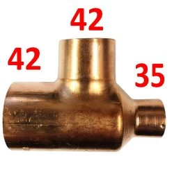 42mm X 35mm X 42mm Endfeed Reducing Tee