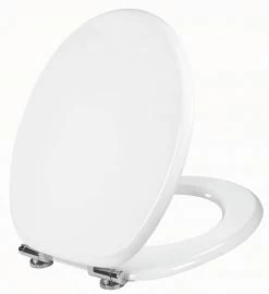 Celmac WOODY LUX Soft Close White Wooden Toilet Seat