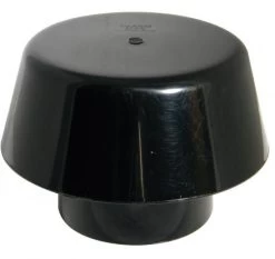 FLOPLAST 110mm Ring Seal Soil Extract Cowl – Black