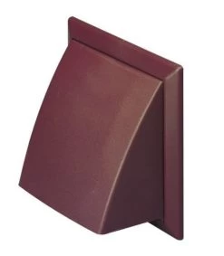 S125 Round Cowled Outlet/damper Brown