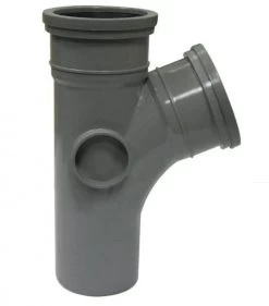 FLOPLAST 110mm Soil Ring Seal 112.5 Degree Branch – Grey