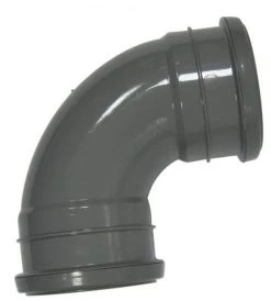FLOPLAST 110mm Ring Seal Soil 92.5 Degree Double Socket Bend – Grey