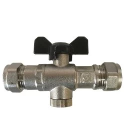 15mm DZR Double Check Valve With Isolating Valve