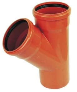 FLOPLAST Underground Drain 110mm 45′ Double Socket Junction