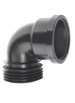 McAlpine DC90-BL 90 Degree Black Drain Connector Bend