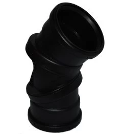 Double Socket Pushfit Soil Pipe Adjustable Bend – Black